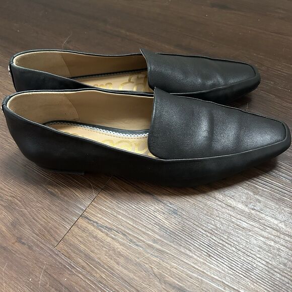 Sam Edelman Emelie Square Toe Loafers Flats Slip Soft Black Leather Womens 10 - Picture 2 of 11